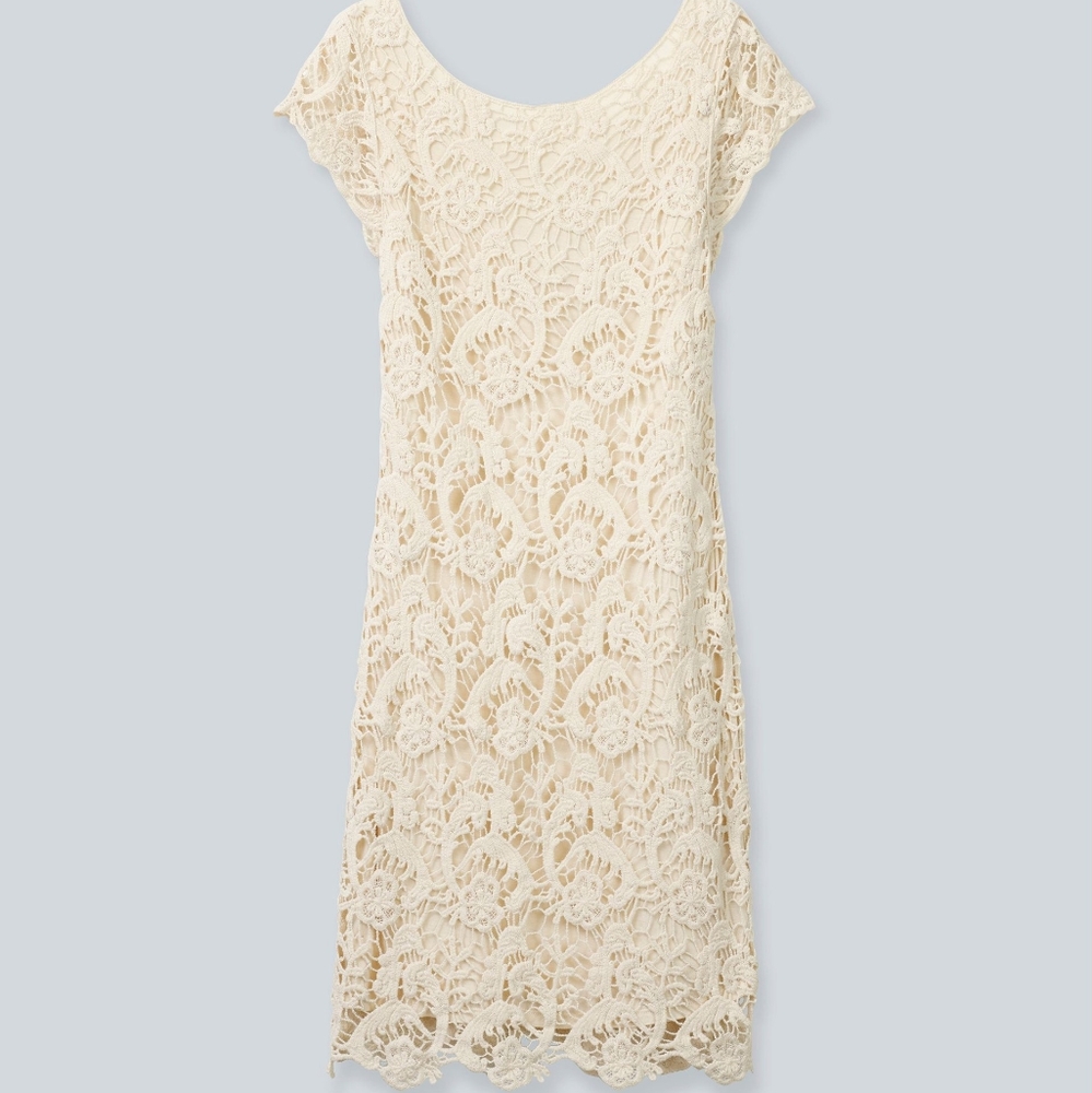 Wilfred Free Le Fou Crochet Cream Dress, XS